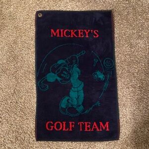 The Disney Store. Mickey's Golf Team Towel.Excellent Condition.Made in Belgium.